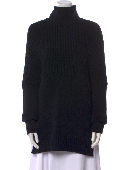 Brandon Maxwell Virgin Wool Mock Neck Sweater