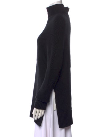 Brandon Maxwell Virgin Wool Mock Neck Sweater