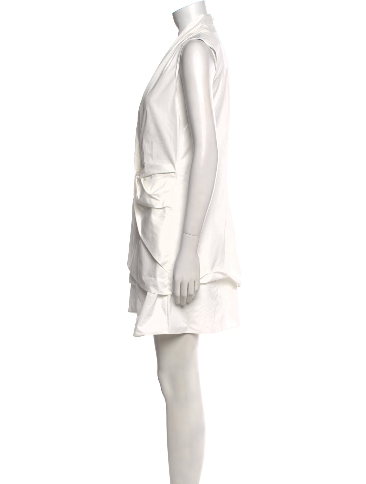 Brandon Maxwell Mock Neck Mini Dress w/ Tags