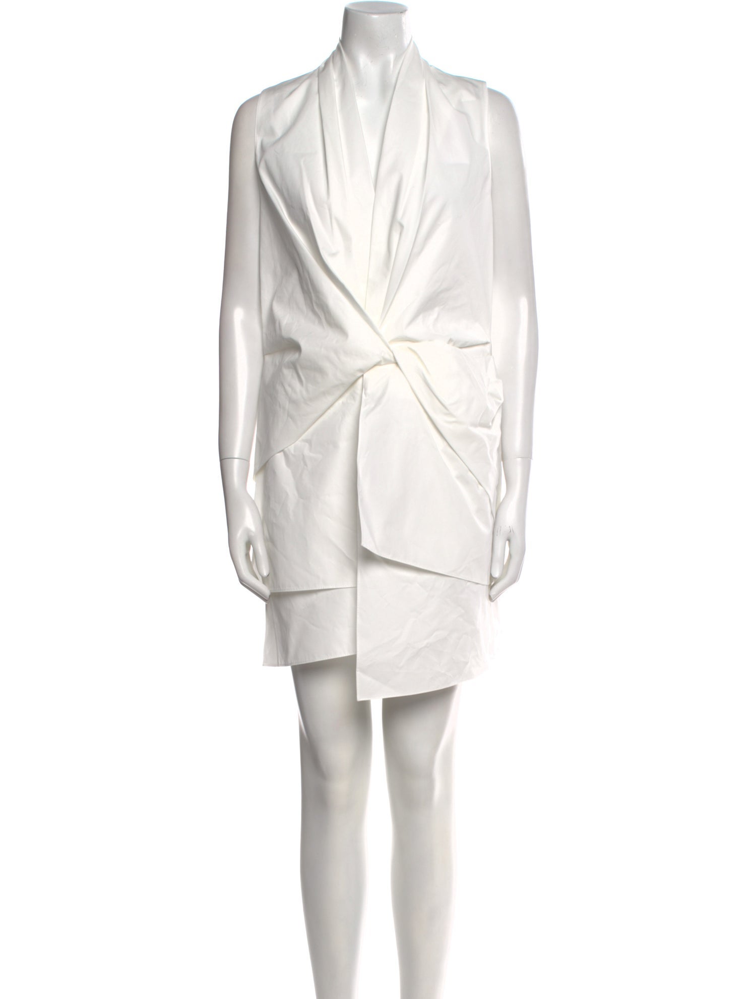 Brandon Maxwell V-Neck Knee-Length Dress w/ Tags