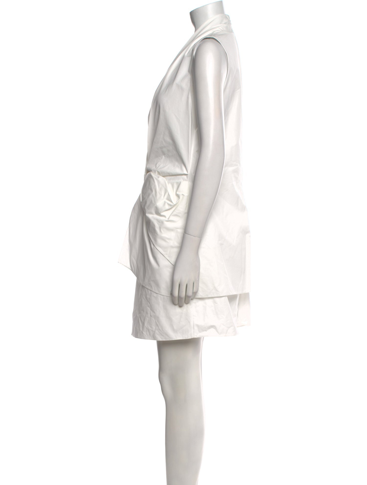 Brandon Maxwell V-Neck Knee-Length Dress w/ Tags