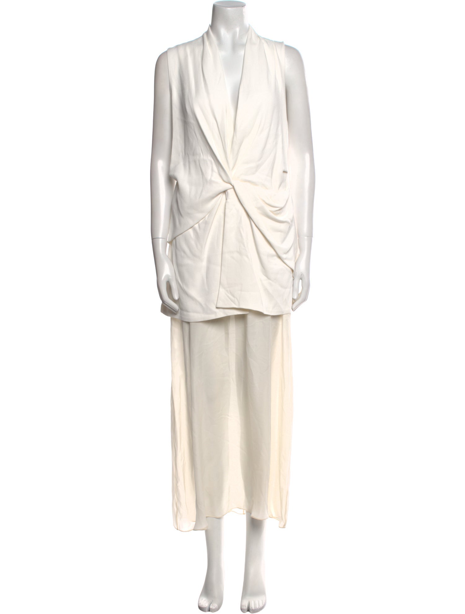 Brandon Maxwell V-Neck Long Dress w/ Tags