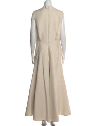 Brandon Maxwell Cowl Neck Long Dress