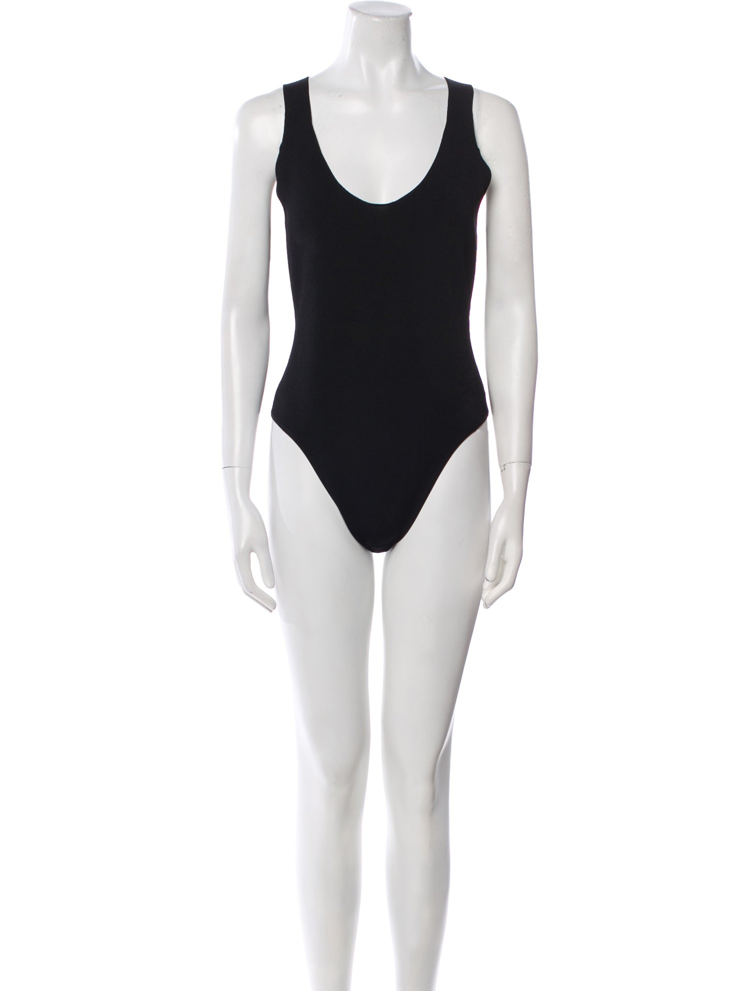 Brandon Maxwell Scoop Neck Sleeveless Bodysuit