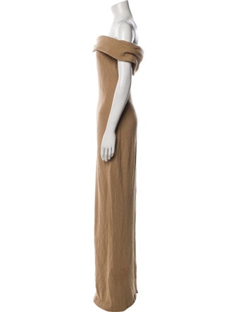 Brandon Maxwell Off-The-Shoulder Long Dress