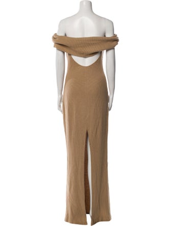 Brandon Maxwell Off-The-Shoulder Long Dress