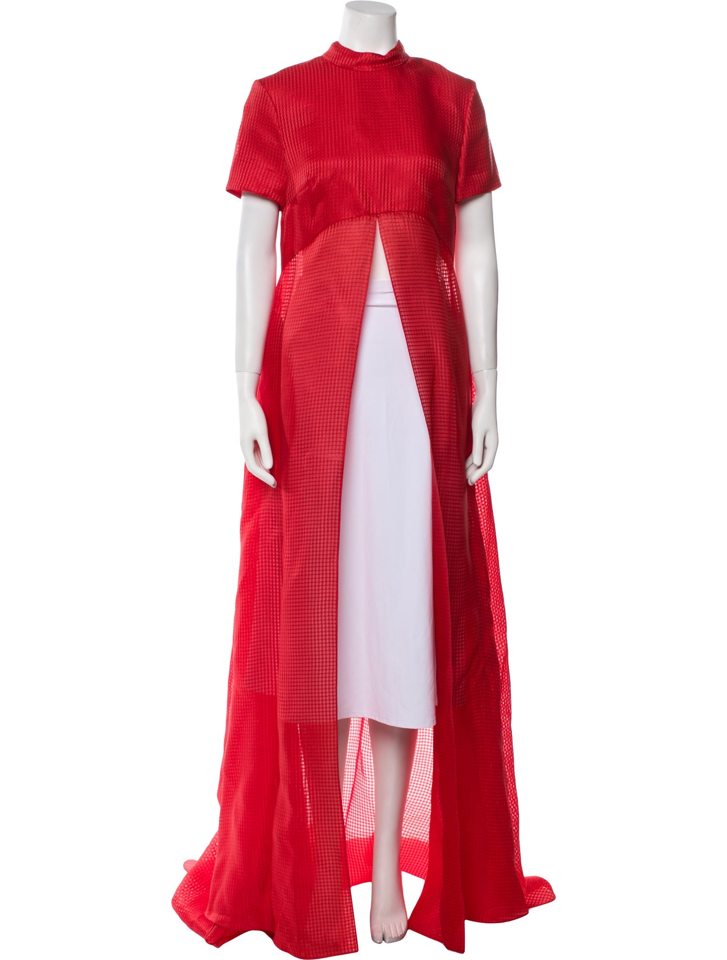 Brandon Maxwell Silk Mock Neck Tunic w/ Tags