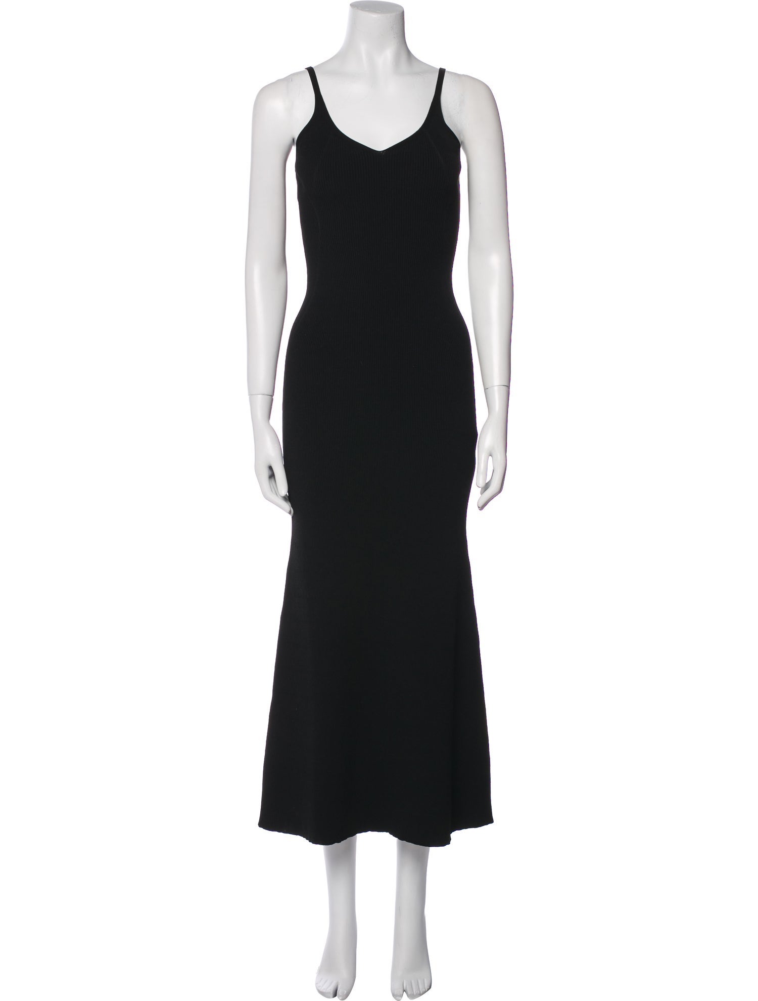 Brandon Maxwell V-Neck Long Dress