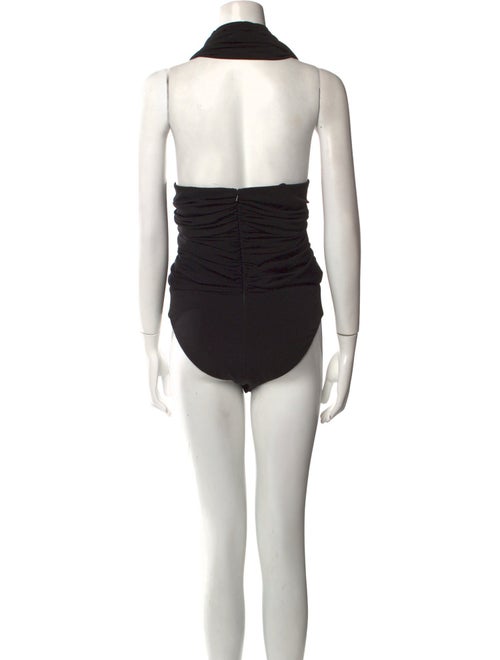 Brandon Maxwell V-Neck Sleeveless Bodysuit