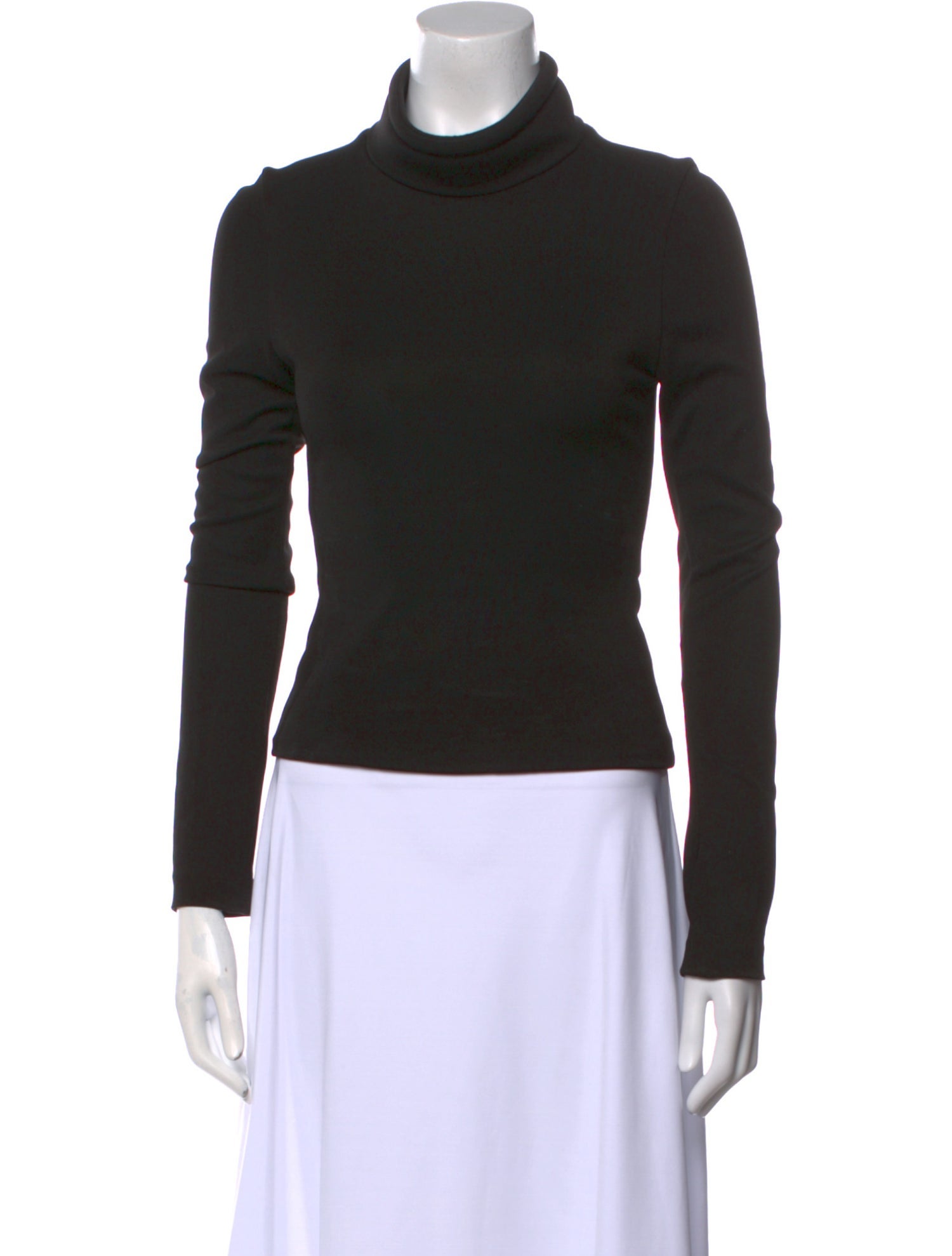 Brandon Maxwell Turtleneck Long Sleeve Top