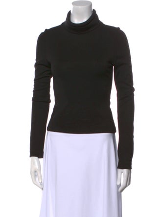 Brandon Maxwell Turtleneck Long Sleeve Top