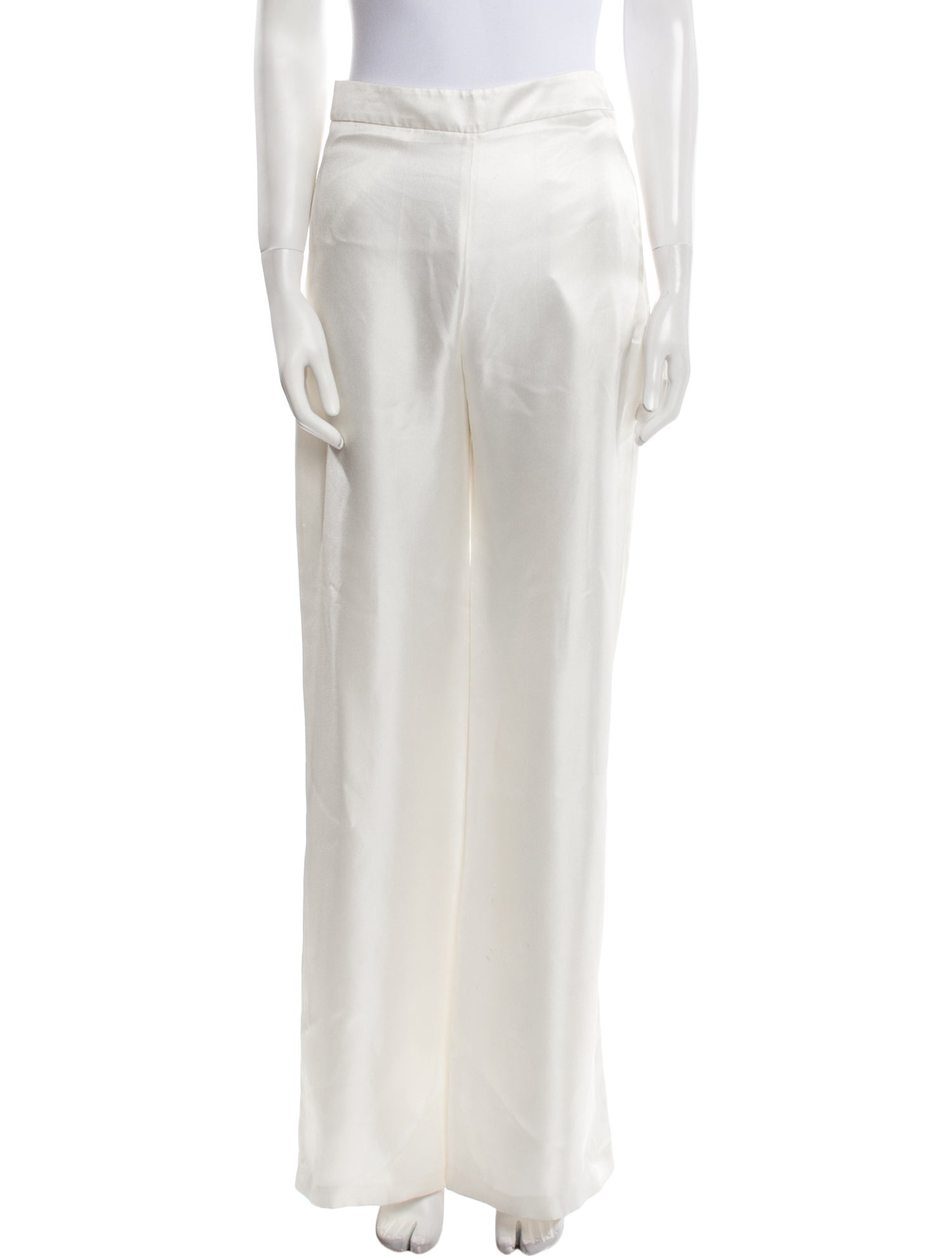 Brandon Maxwell Silk Wide Leg Pants