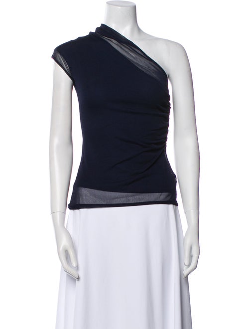 Brandon Maxwell One-Shoulder Sleeveless Top