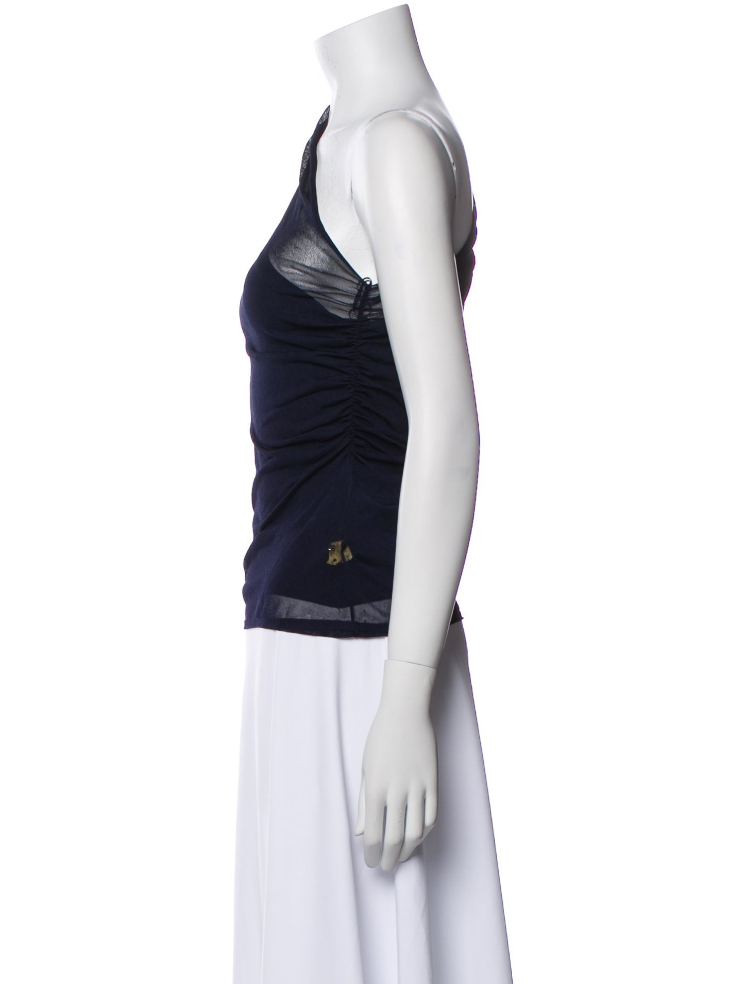 Brandon Maxwell One-Shoulder Sleeveless Top