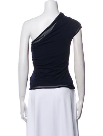 Brandon Maxwell One-Shoulder Sleeveless Top