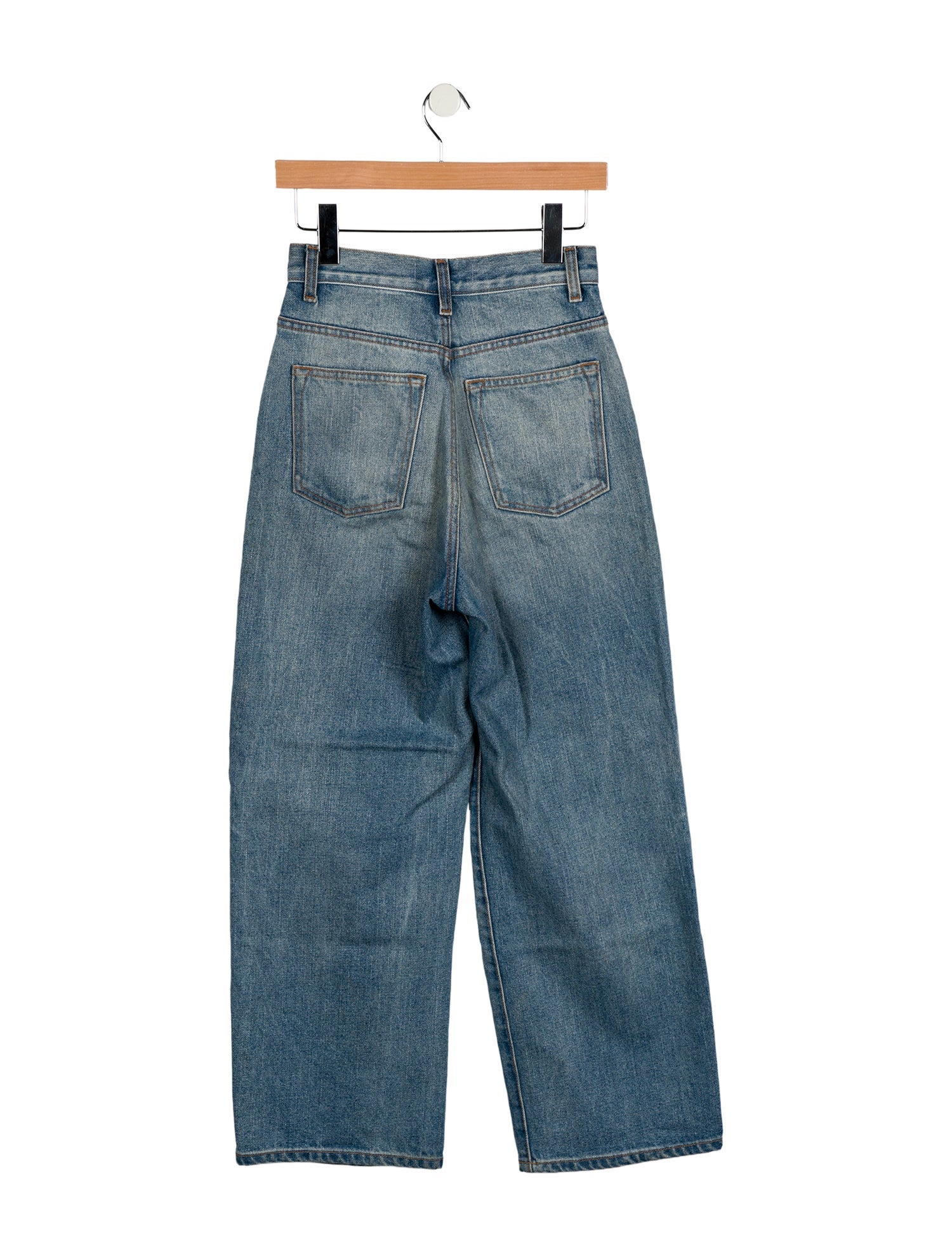 Brandon Maxwell High-Rise Wide Leg Jeans