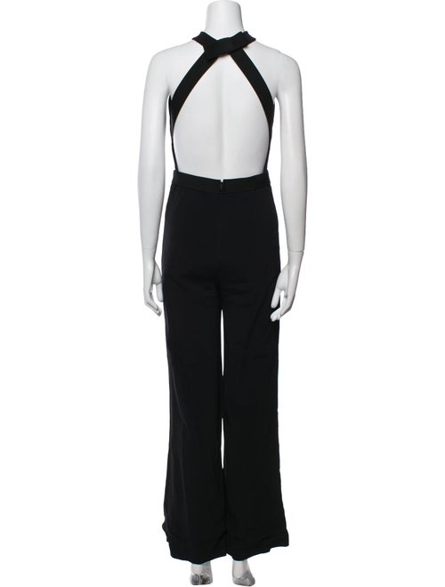 Brandon Maxwell Mock Neck Jumpsuit