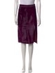 Brandon Maxwell Calf Hair Knee-Length Skirt