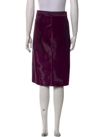 Brandon Maxwell Calf Hair Knee-Length Skirt