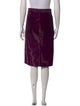 Brandon Maxwell Calf Hair Knee-Length Skirt