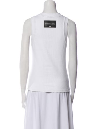 Brandon Maxwell Crew Neck Sleeveless Top