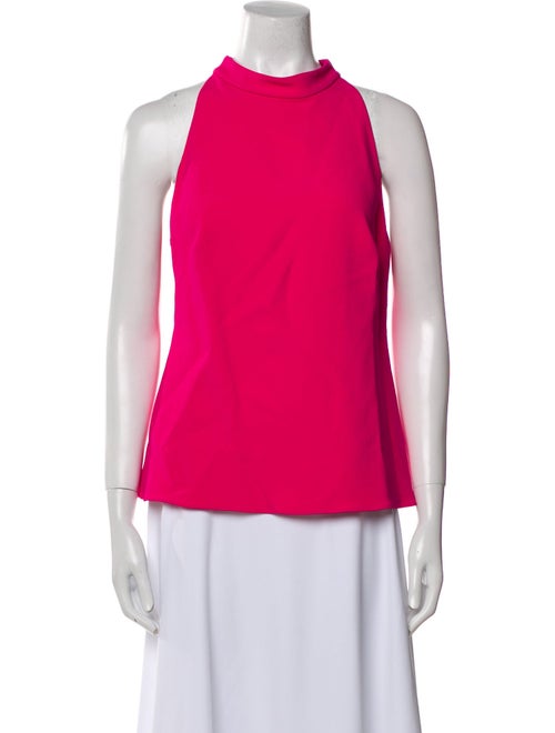 Brandon Maxwell Crew Neck Sleeveless Blouse