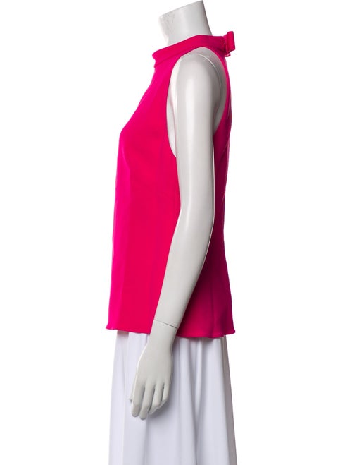 Brandon Maxwell Crew Neck Sleeveless Blouse