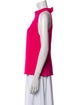 Brandon Maxwell Crew Neck Sleeveless Blouse