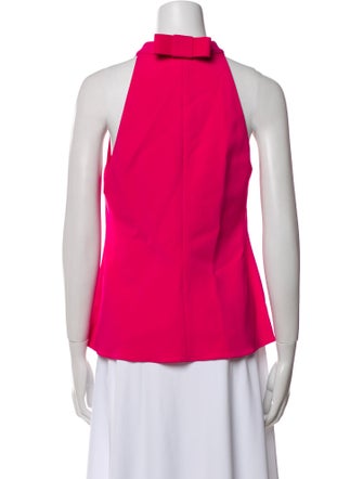 Brandon Maxwell Crew Neck Sleeveless Blouse