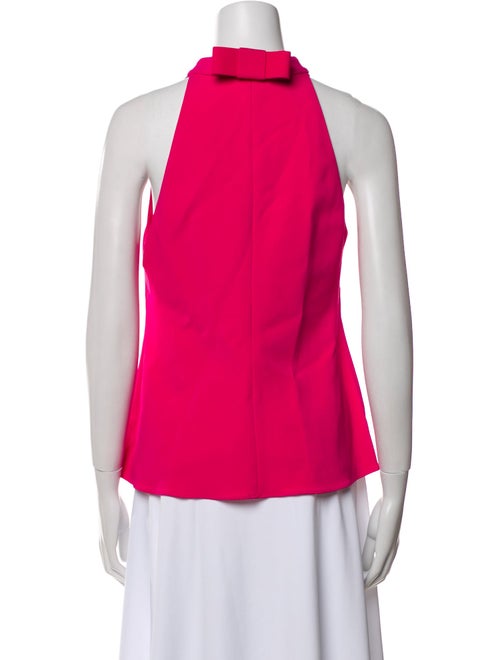 Brandon Maxwell Crew Neck Sleeveless Blouse