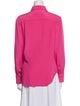 Brandon Maxwell Silk Long Sleeve Button-Up Top