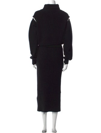 Brandon Maxwell Wool Long Dress