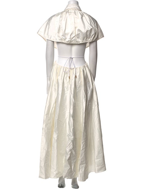 Brandon Maxwell Mock Neck Long Dress