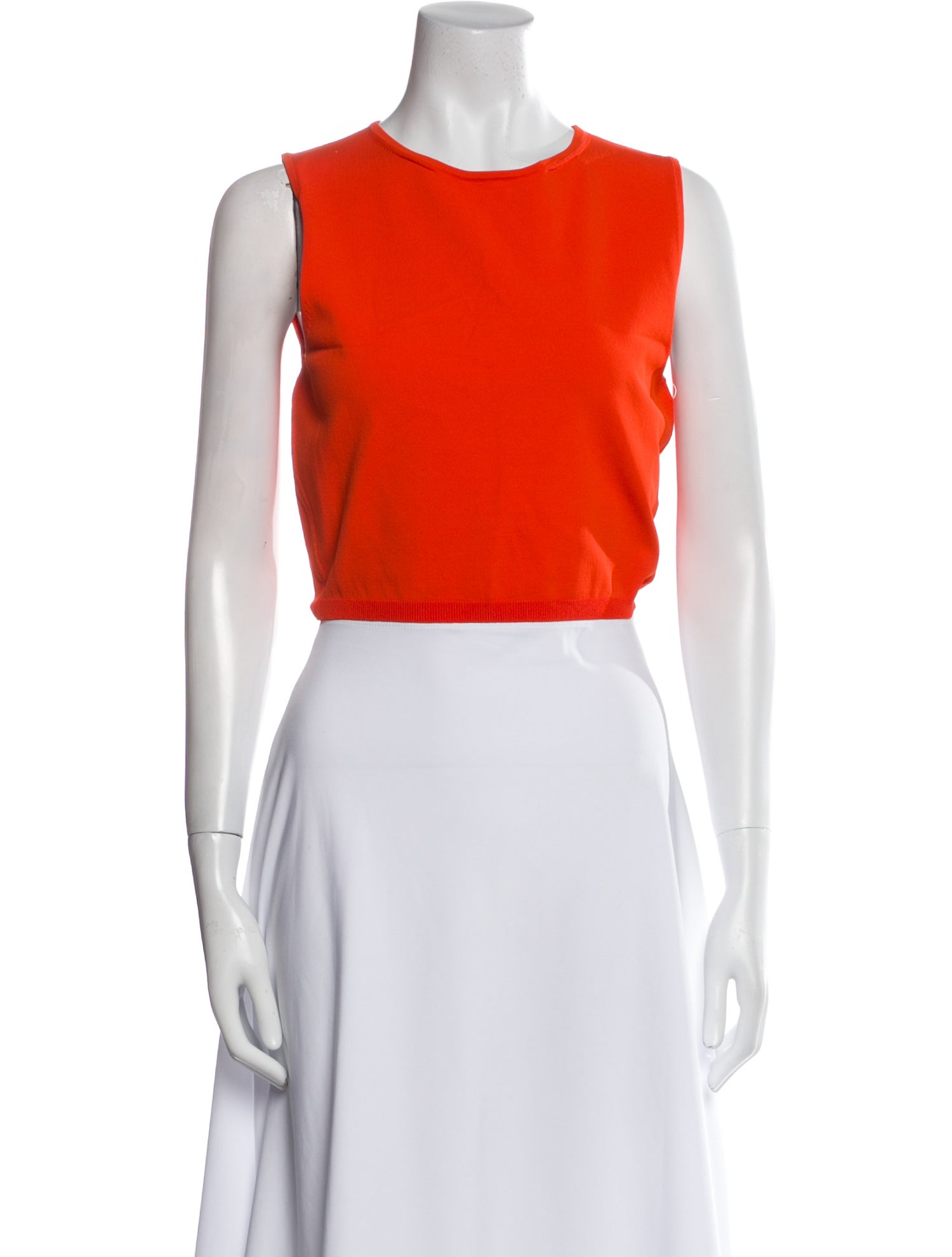 Brandon Maxwell Crew Neck Sleeveless Crop Top w/ Tags