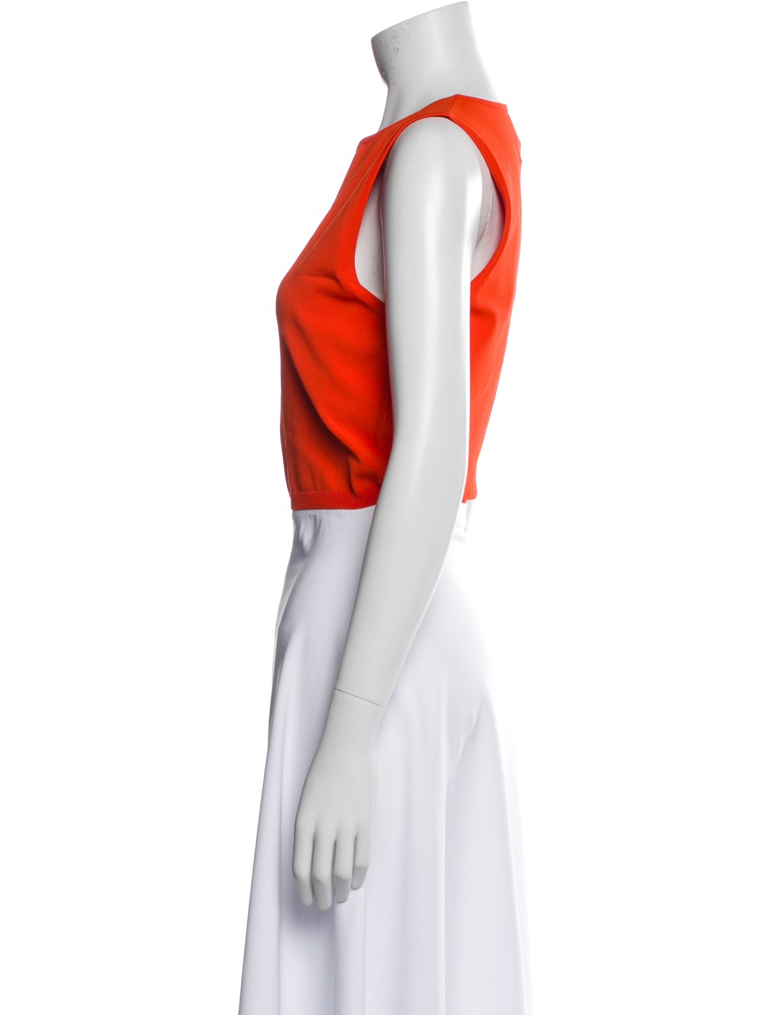 Brandon Maxwell Crew Neck Sleeveless Crop Top w/ Tags