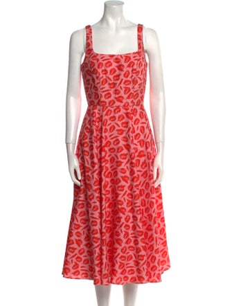 Brandon Maxwell Silk Midi Length Dress