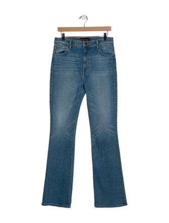 Brandon Maxwell Mid-Rise Wide Leg Jeans