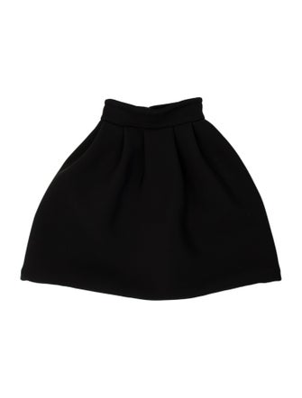 Brandon Maxwell Pleated Accents Mini Skirt