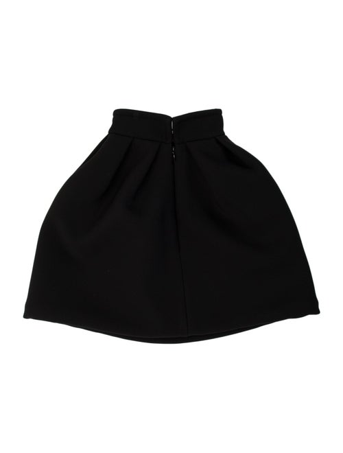 Brandon Maxwell Pleated Accents Mini Skirt
