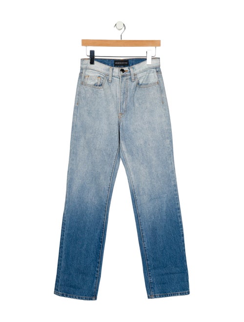 Brandon Maxwell High-Rise Straight Leg Jeans