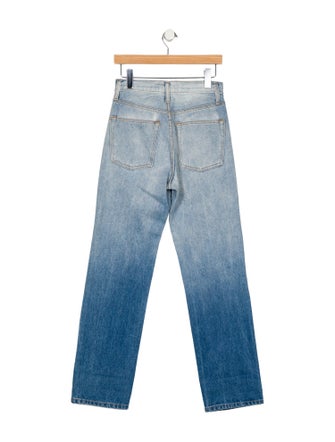 Brandon Maxwell High-Rise Straight Leg Jeans