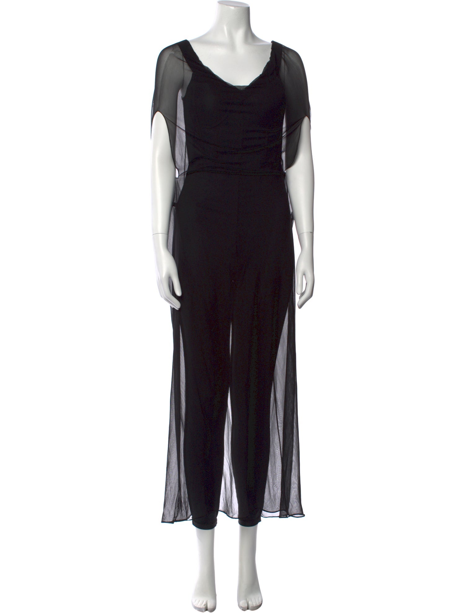 Brandon Maxwell Scoop Neck Long Dress