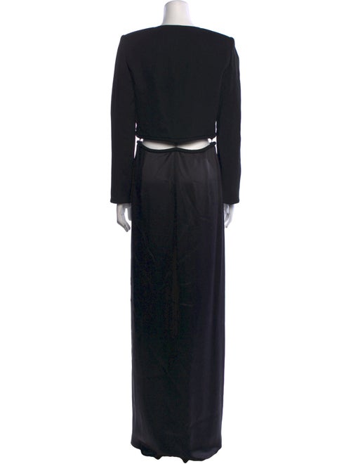 Brandon Maxwell V-Neck Long Dress