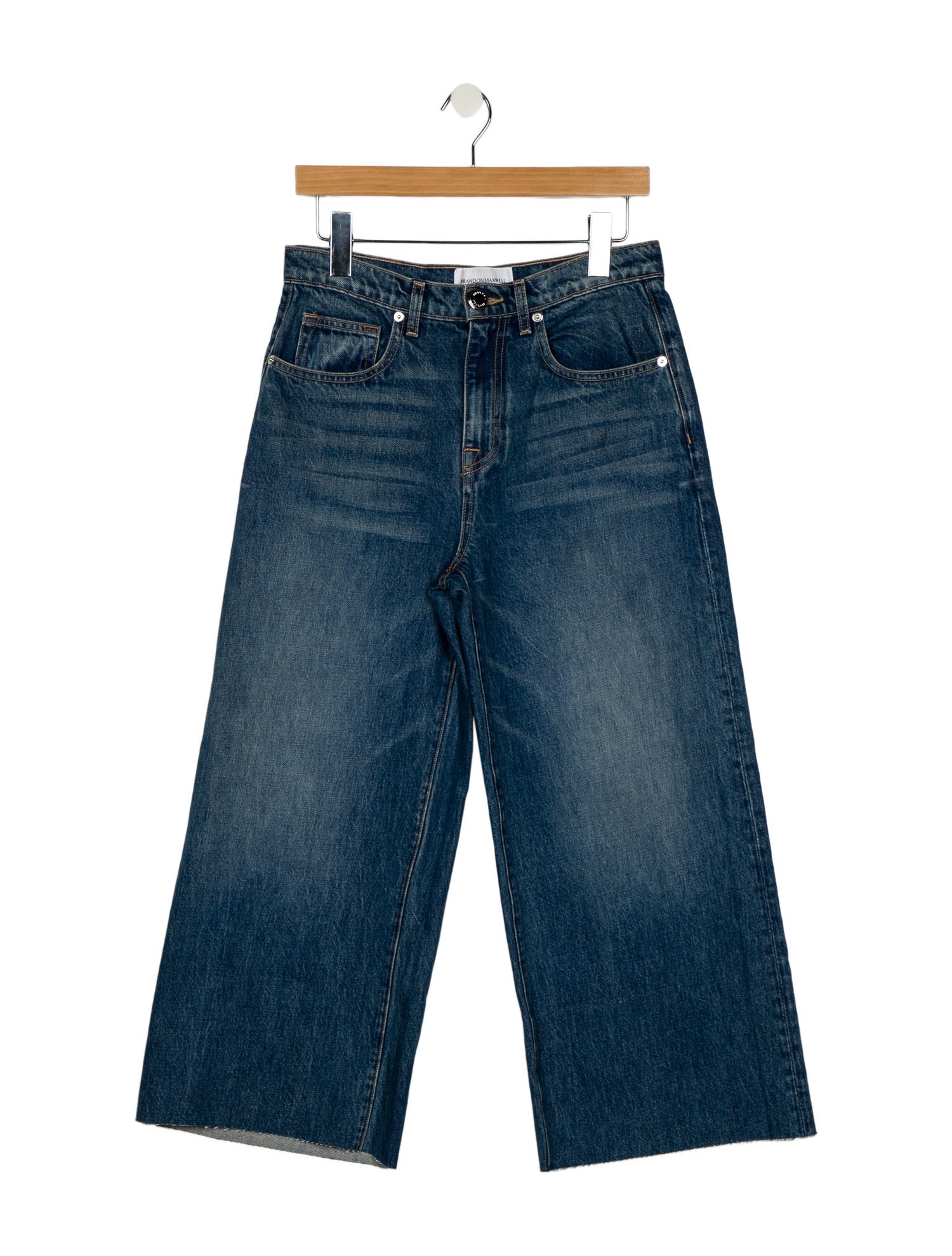 Brandon Maxwell High-Rise Wide Leg Jeans