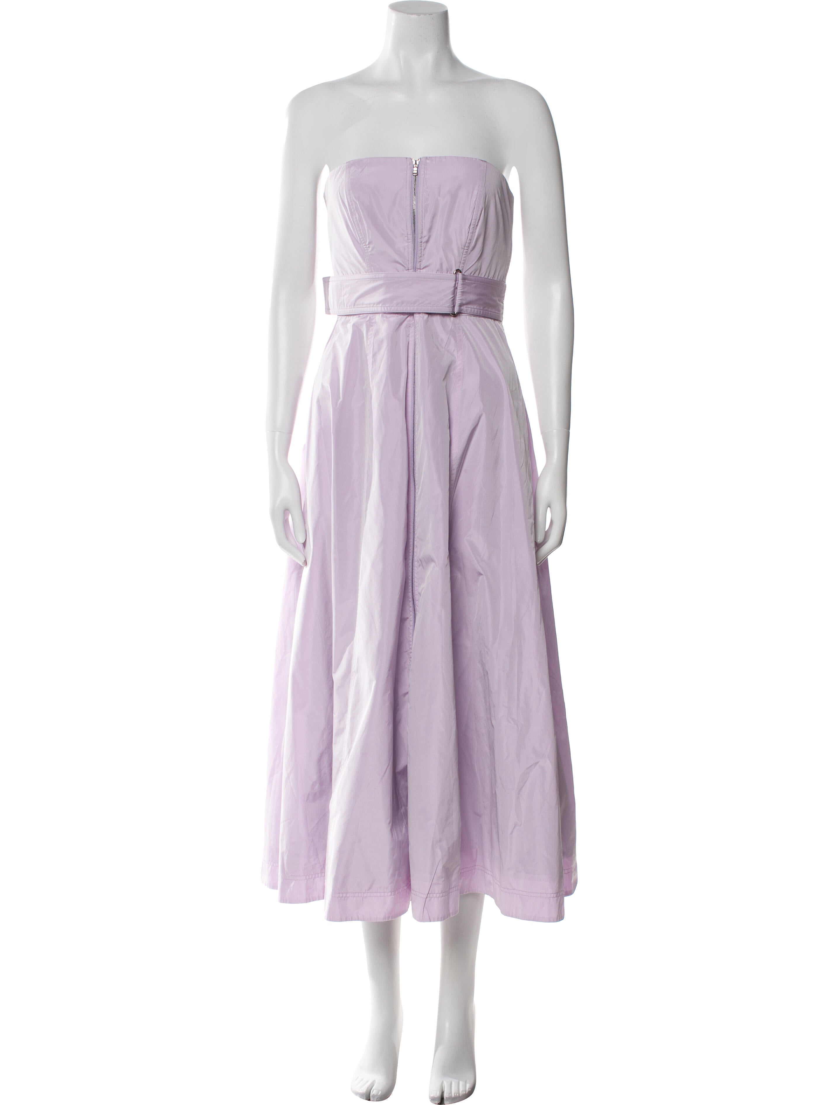 Brandon Maxwell Strapless Midi Length Dress