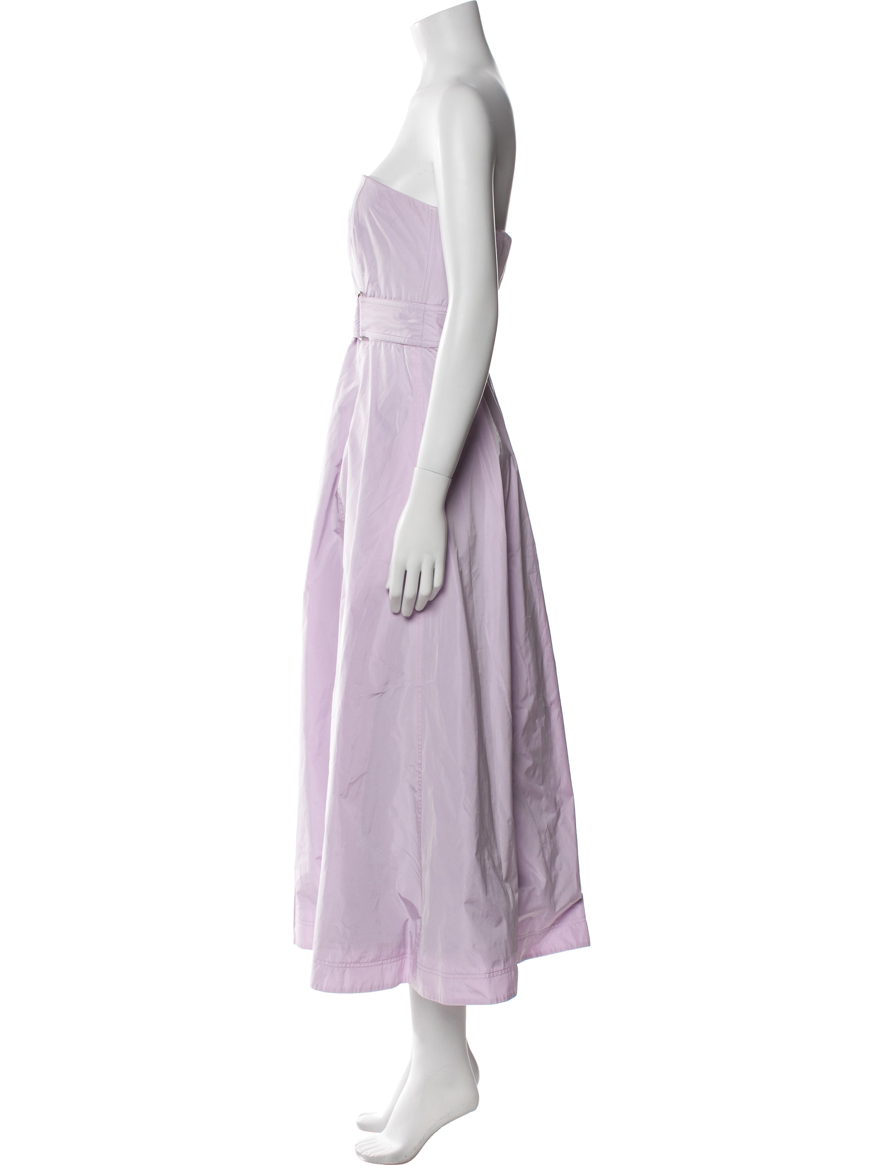 Brandon Maxwell Strapless Midi Length Dress