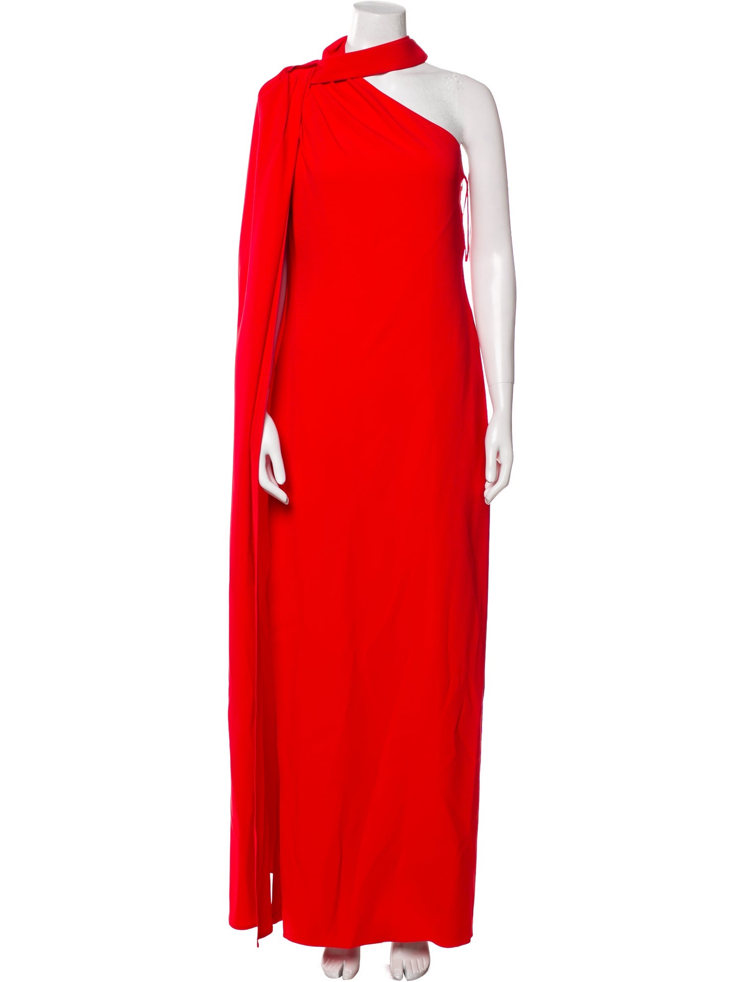 Brandon Maxwell One-Shoulder Long Dress