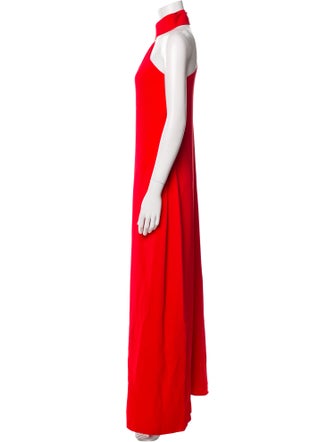 Brandon Maxwell One-Shoulder Long Dress