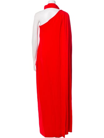 Brandon Maxwell One-Shoulder Long Dress