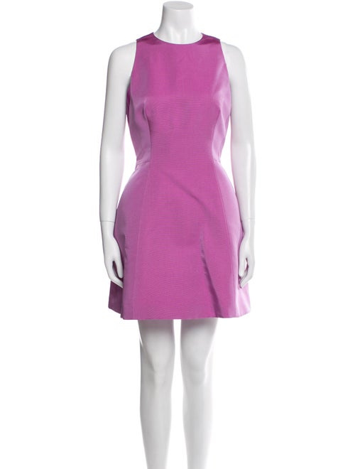 Brandon Maxwell Crew Neck Mini Dress